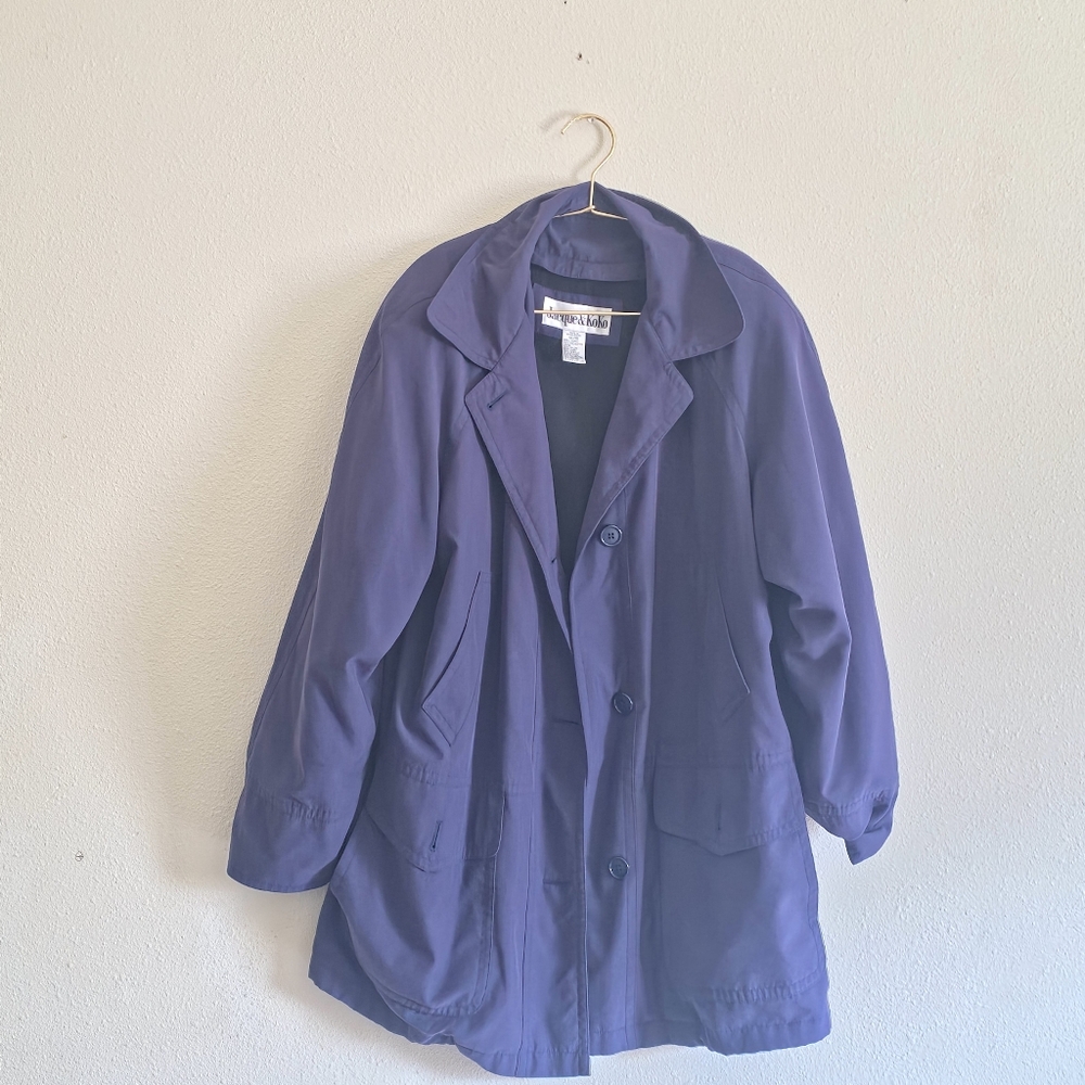 Stylish Women's Navy Trench Coat